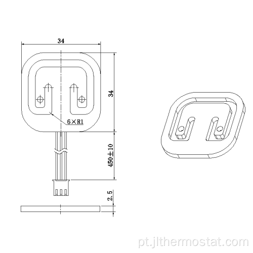 O interruptor do sensor de pesagem